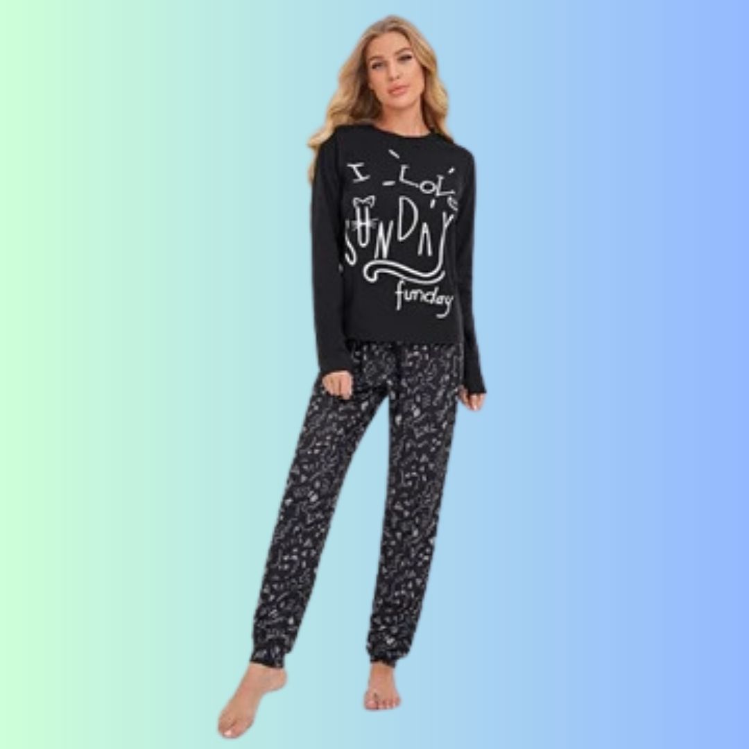 Cat Mooch Printed Woman Pajama Set